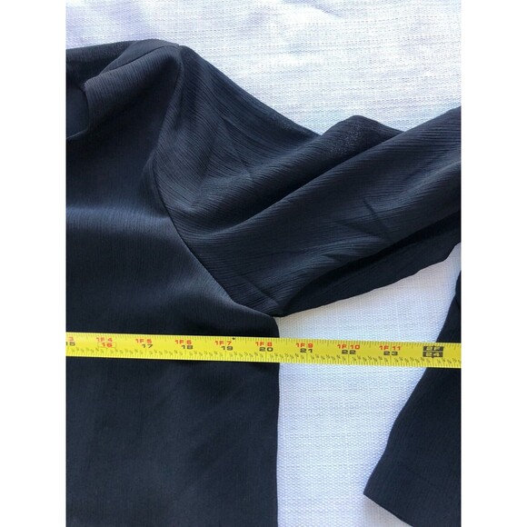 Soft Surroundings Women's M Tunic Top Black Scoop Neck Asymmetric Layered - Picture 8 of 9